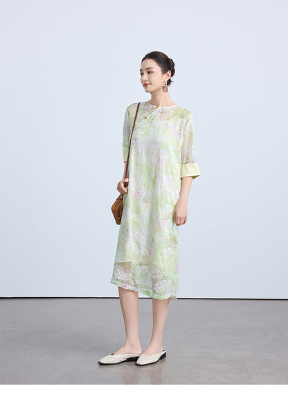 High-End Women's Qipao – Loose Elegant Retro Summer Dress