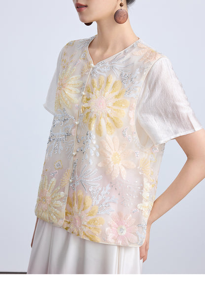 High-End Elegant Chinese Summer Vest Top