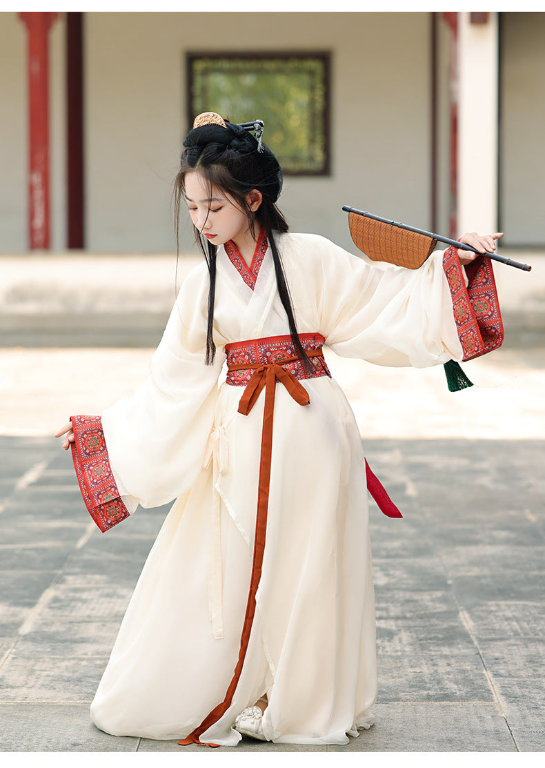 Girls’ Summer Hanfu | Wei Jin Style Daily Warring States Robe Fairy Dress