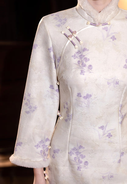 Elegant Improved Qipao – New Chinese Gentle Retro Winter Style