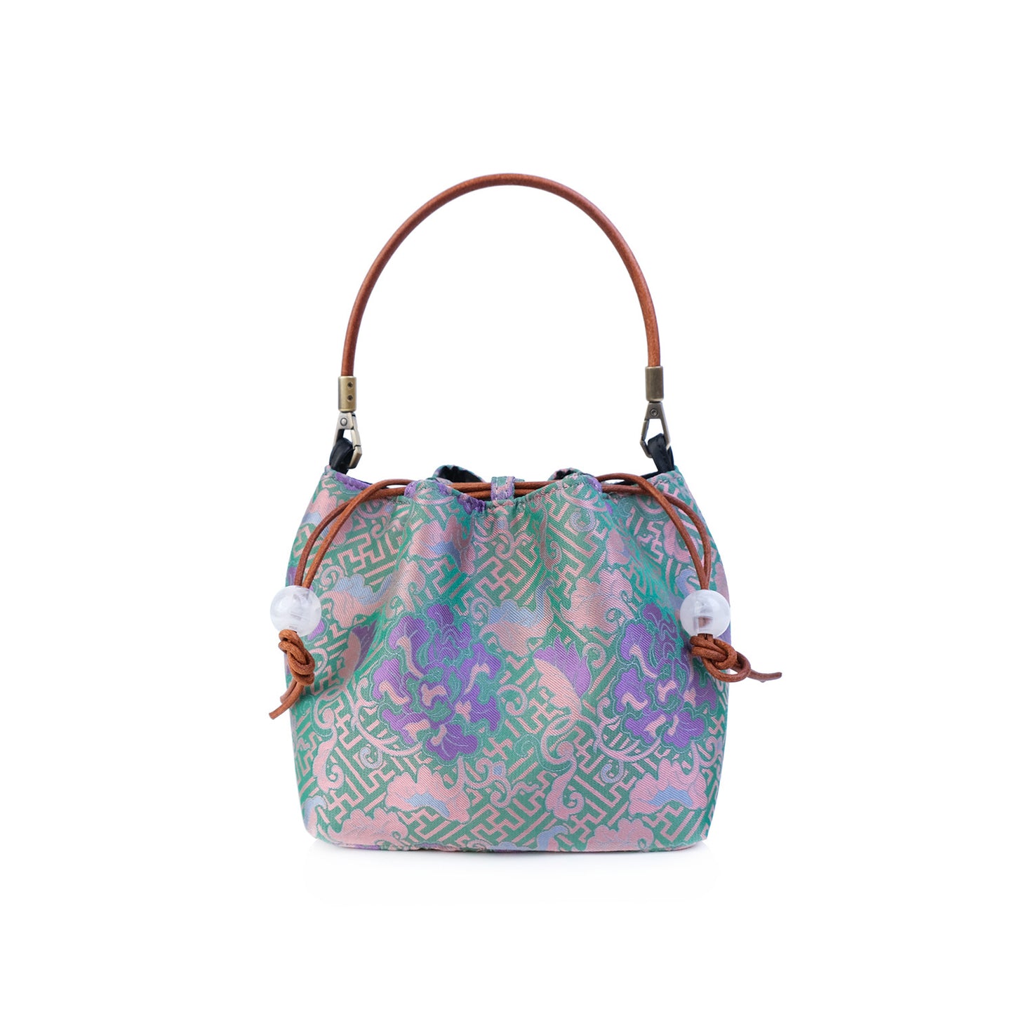 Creative Song Brocade Bucket Bag — New Chinese Style Hanfu Handbag for Women