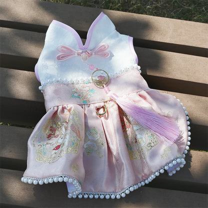 Pet Princess Tang Suit Chinese Style Cheongsam for Cats and Dogs