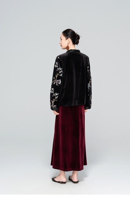 Elegant Loose Retro Sequin Jacket for Women