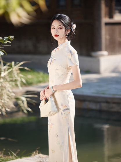 New Chinese Style Cheongsam – High-End Slim Fit Daily Dress