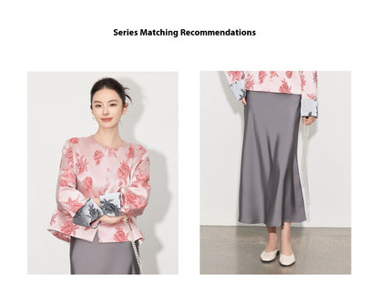 Chic Glossy Satin Mermaid Half Skirt, High-End Design