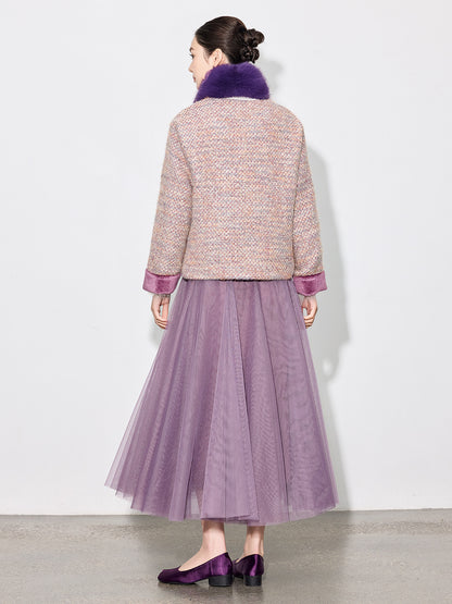 Elegant Fairy Tulle Mid-Length Pleated Skirt