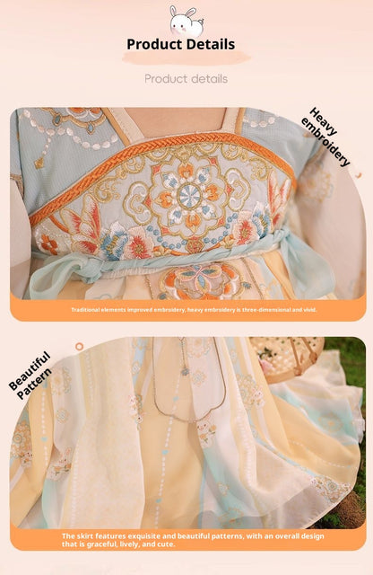 Girls’ Spring Autumn Hanfu Dress | Chinese Style Fairy Tang Suit Princess Outfit