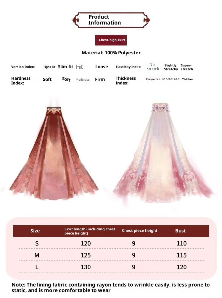 Women's Tang Dynasty Hanfu Winter Embroidered Shirt & Cloak Set