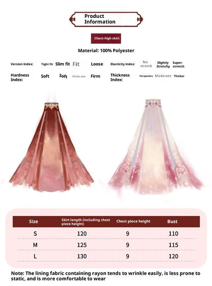 Women's Tang Dynasty Hanfu Winter Embroidered Shirt & Cloak Set