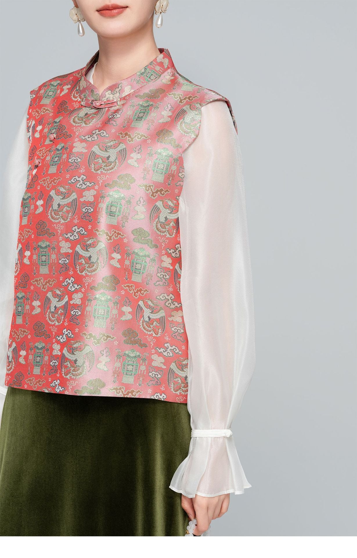 Sophisticated Sleeveless Asymmetrical Stand Collar Vest