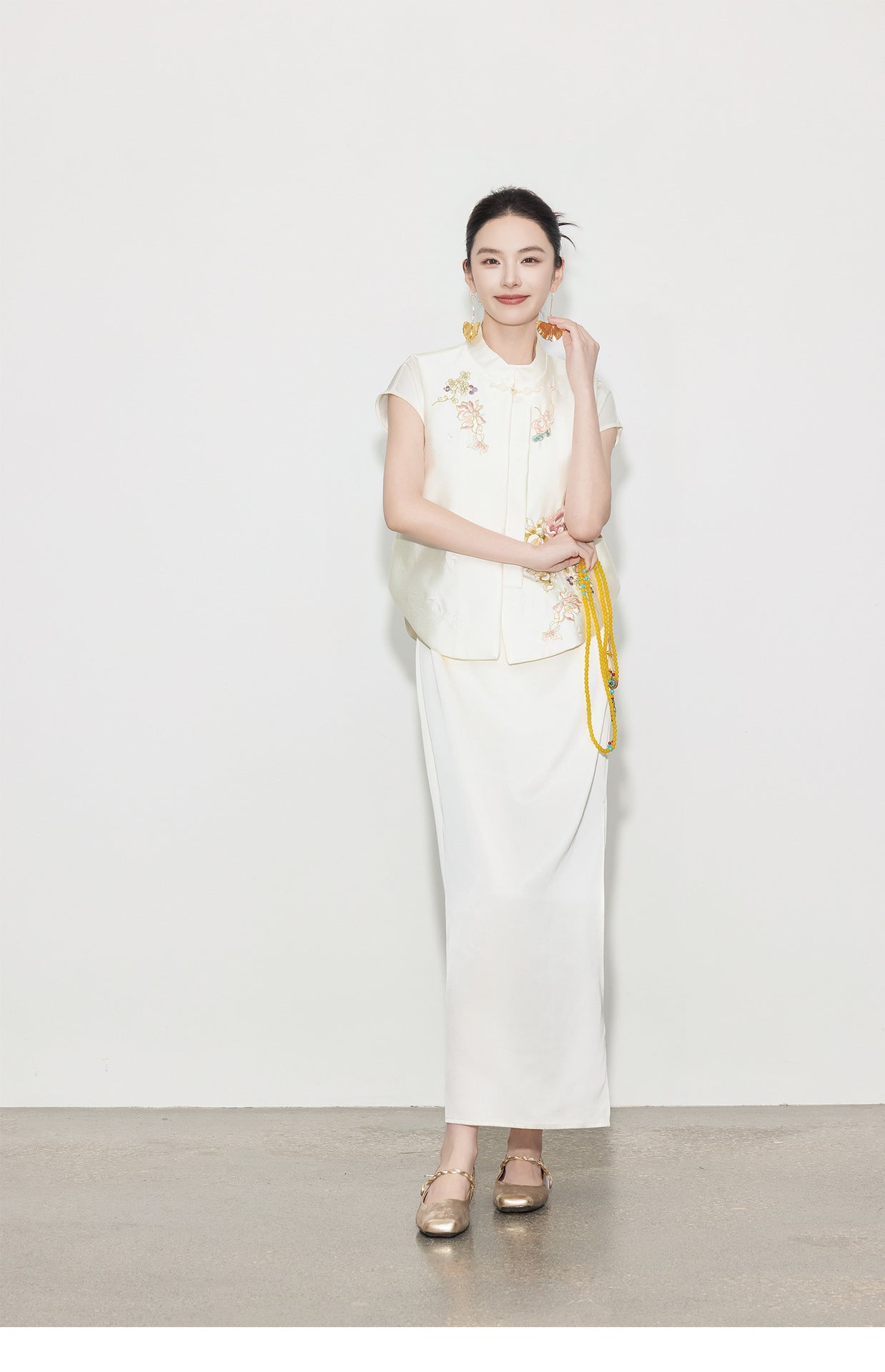 Elegant Chinese Style Design Sense Vest Top