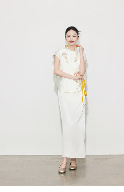 Elegant Chinese Style Design Sense Vest Top