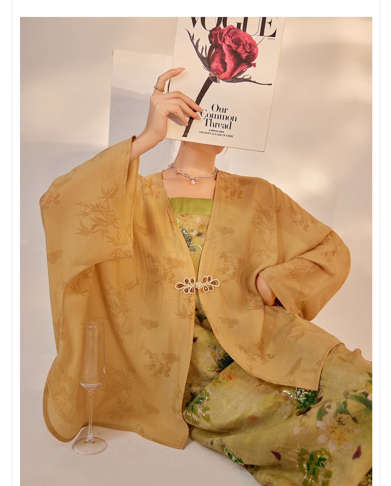 Elegant New Chinese Style High-End Women's Long Sleeve Loose Coat