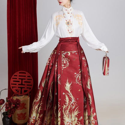 Luxury Ming Style Hanfu — Heavy Embroidery National Aesthetic Set
