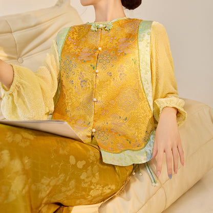 High-End Floral Embroidered Vest – Stylish Women's Top