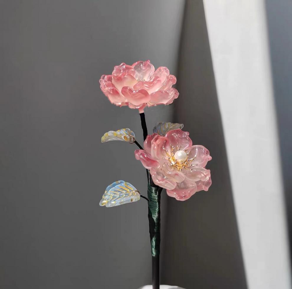 Ethnic Style Ancient Wooden Flower Hairpin High End Retro Hair Accessory