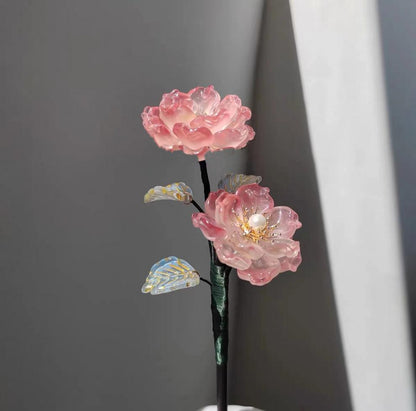 Ethnic Style Ancient Wooden Flower Hairpin High End Retro Hair Accessory