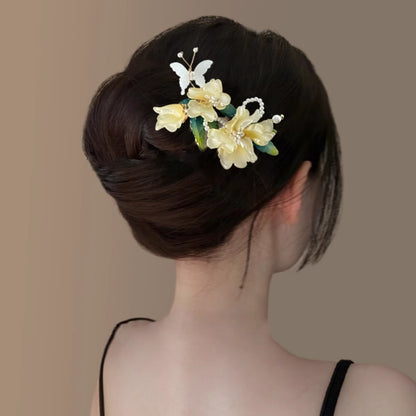 Ancient Style Flower Insert Comb | Chinese Style Hairpin Ornament