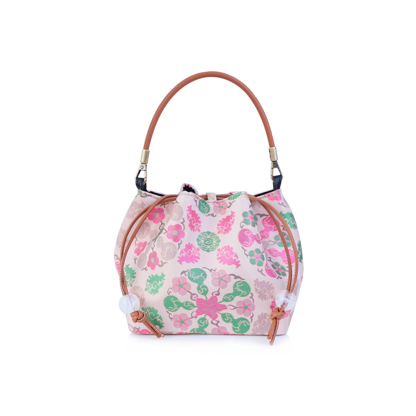 Creative Song Brocade Bucket Bag — New Chinese Style Hanfu Handbag for Women