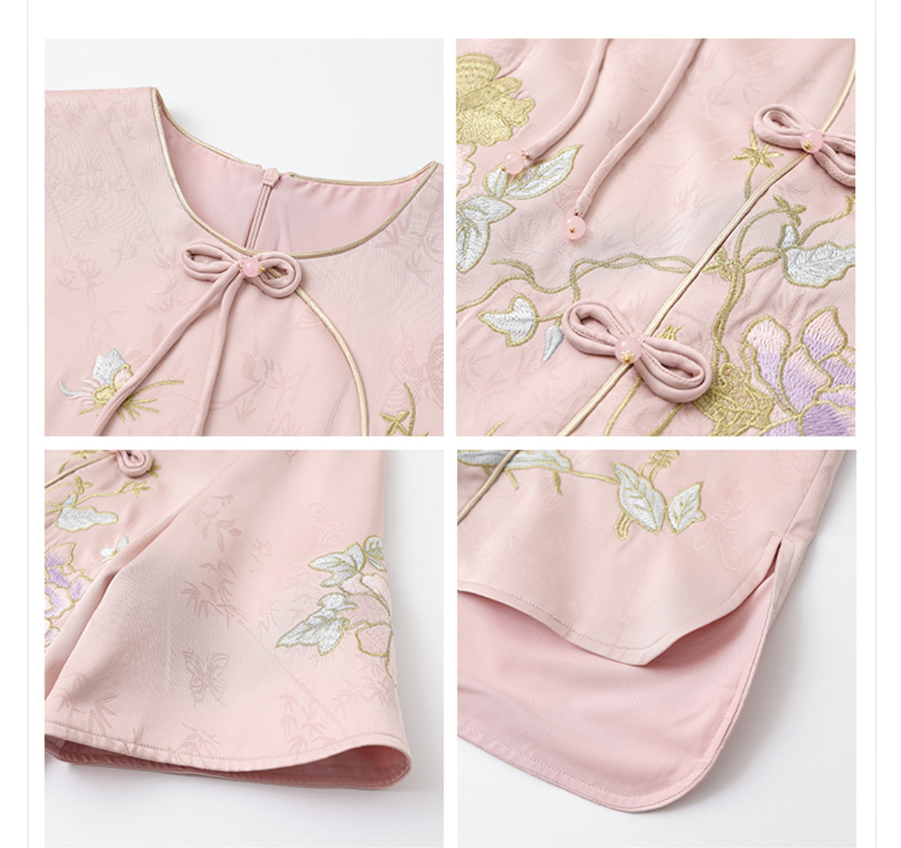 Summer New Chinese Style Embroidered Printed Top and Skirt Set