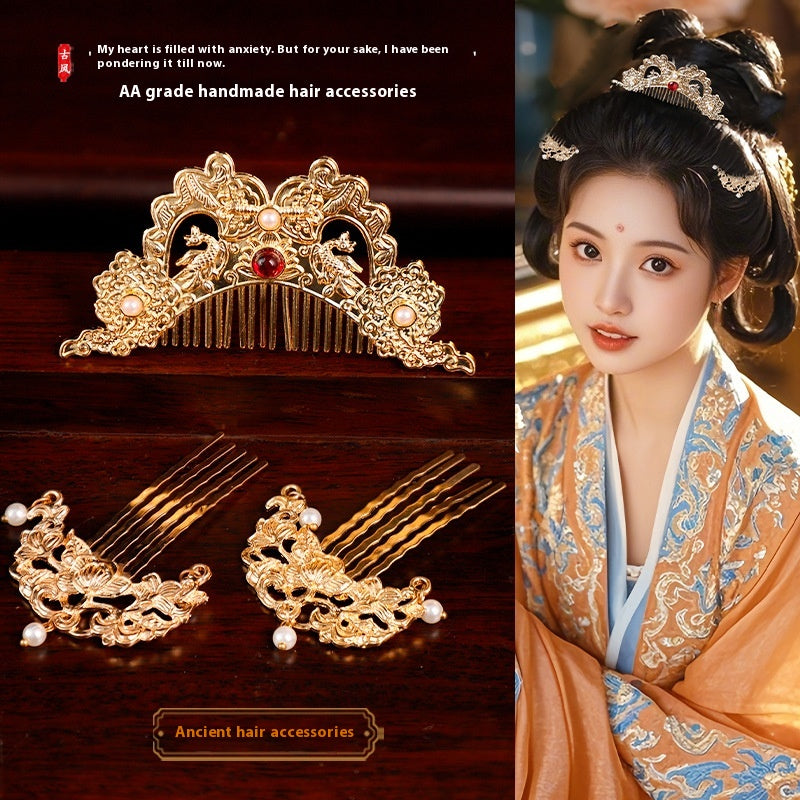 Ancient Style Full Set Hair Accessories Step Shake Tassel Hairpin Tang Palace