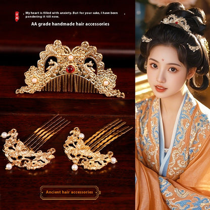 Ancient Style Full Set Hair Accessories Step Shake Tassel Hairpin Tang Palace