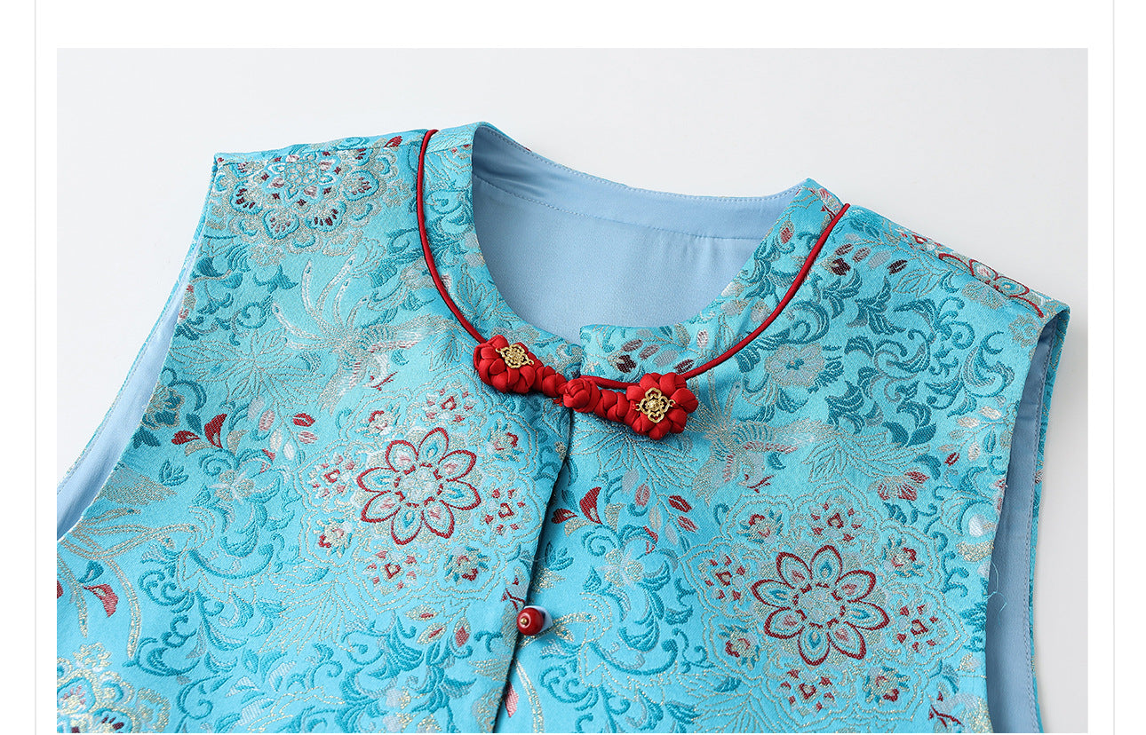 Early Autumn Retro Embroidered Vest | New Chinese Style Women's Top