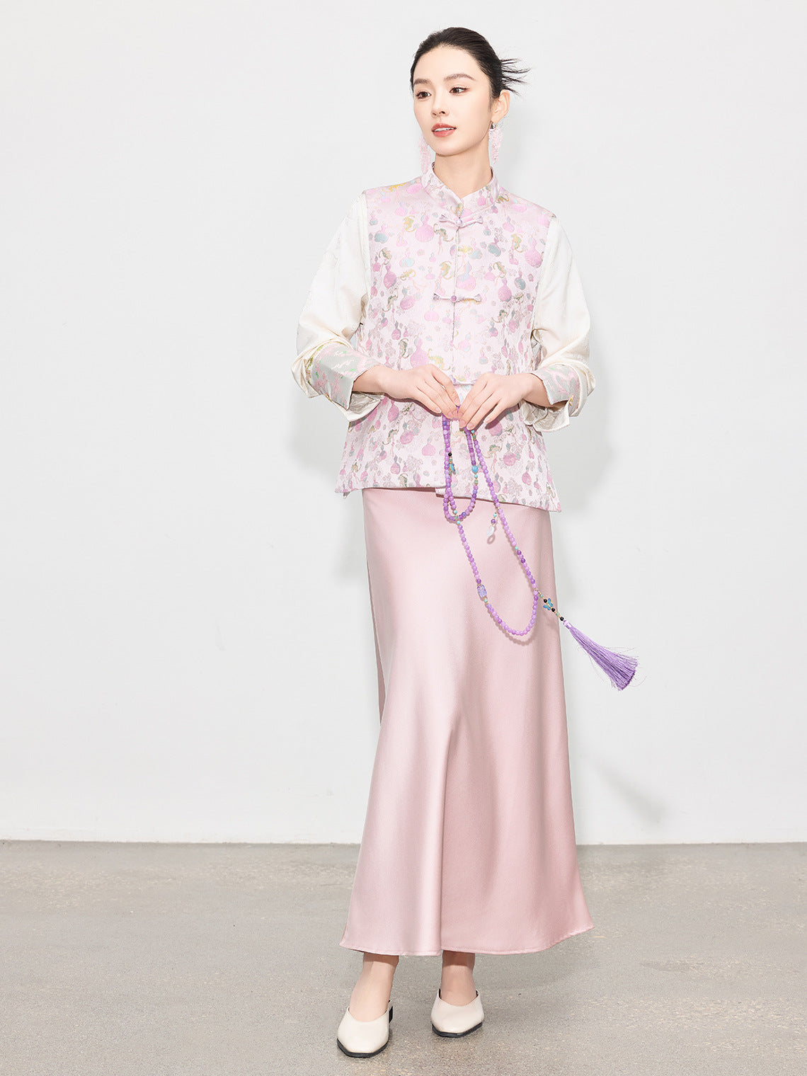 Stylish Retro Jacquard Vest Top for Women