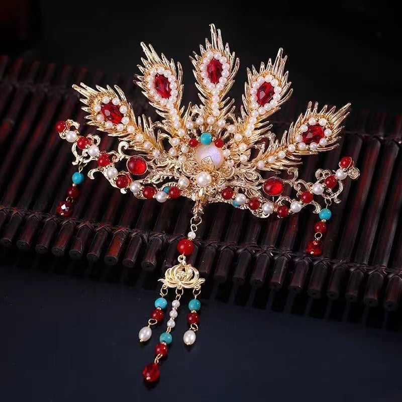 Ancient summer style hair crown tassel hair accessories