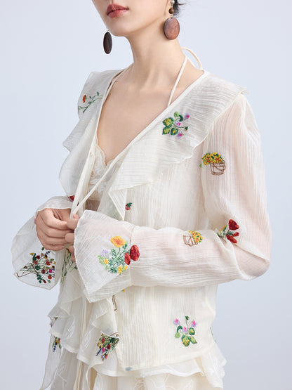 High-End Summer Chinese Style Blouse for Women