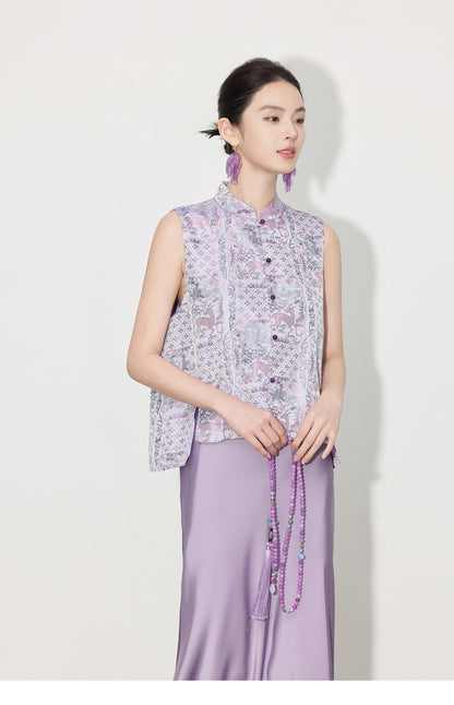High-End Chinese Style Summer Design Vest Top