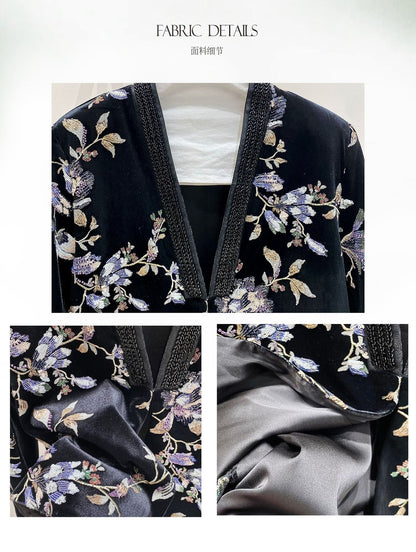 Elegant Loose Retro Sequin Jacket for Women