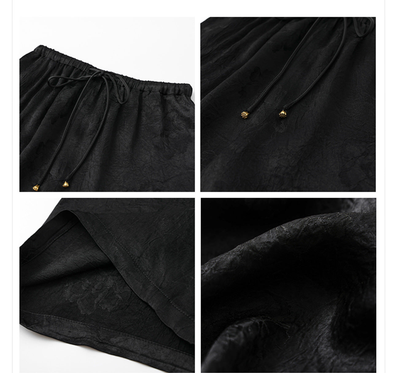 2026 New Chinese Style Elegant Acetate Wide-Leg Pants for Women