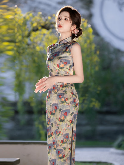 New Chinese Style Qipao – High-End Women's Daily Long Dress