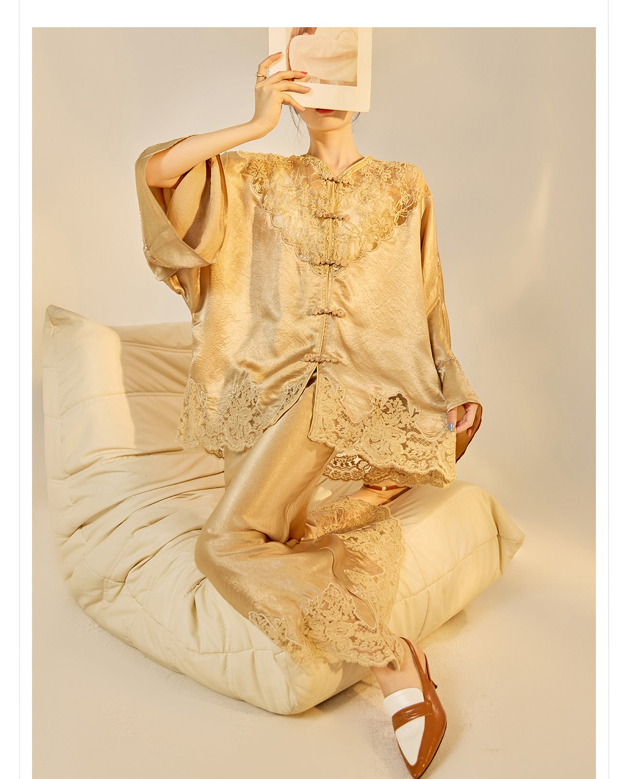 New Chinese Style Embroidered Jacket Skirt Set | Heavy Bead Lace Patchwork