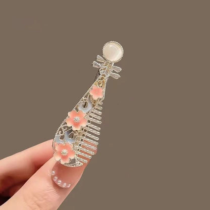 Rose Pipa Hair Clip Chinese Style Side Bang Clip Vintage Hairpin