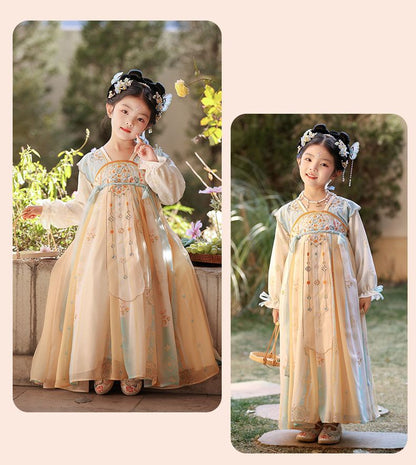 Girls’ Spring Autumn Hanfu Dress | Chinese Style Fairy Tang Suit Princess Outfit