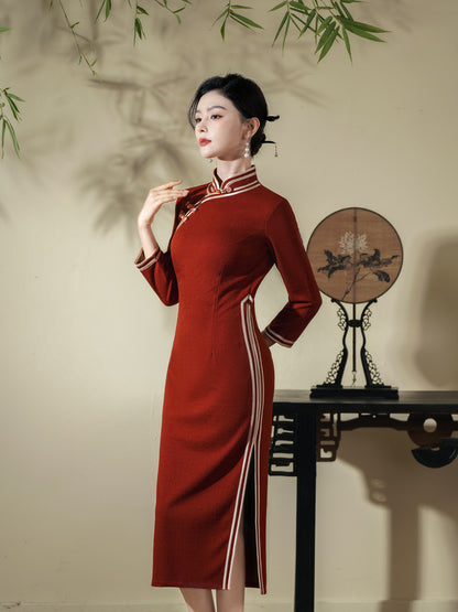 New Chinese Style Cheongsam – Slim Fit Daily Elegant Dress