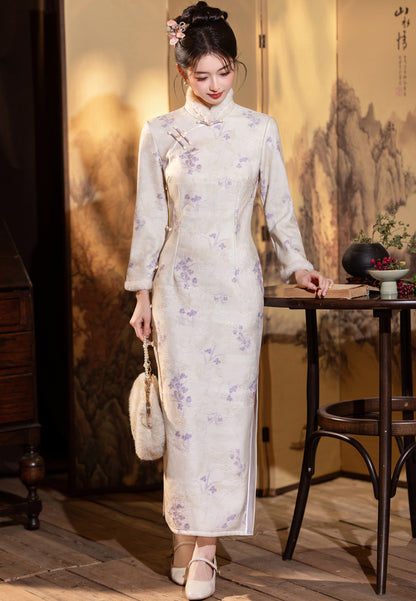 Elegant Improved Qipao – New Chinese Gentle Retro Winter Style
