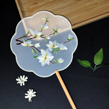 Suzhou Embroidered Round Fan — Hanfu Accessory for Women