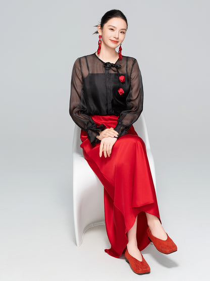 Original National Style Thin Fashion Versatile Autumn Top