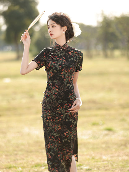 Improved Chinese Style Qipao – Slim Fit High-End Dress