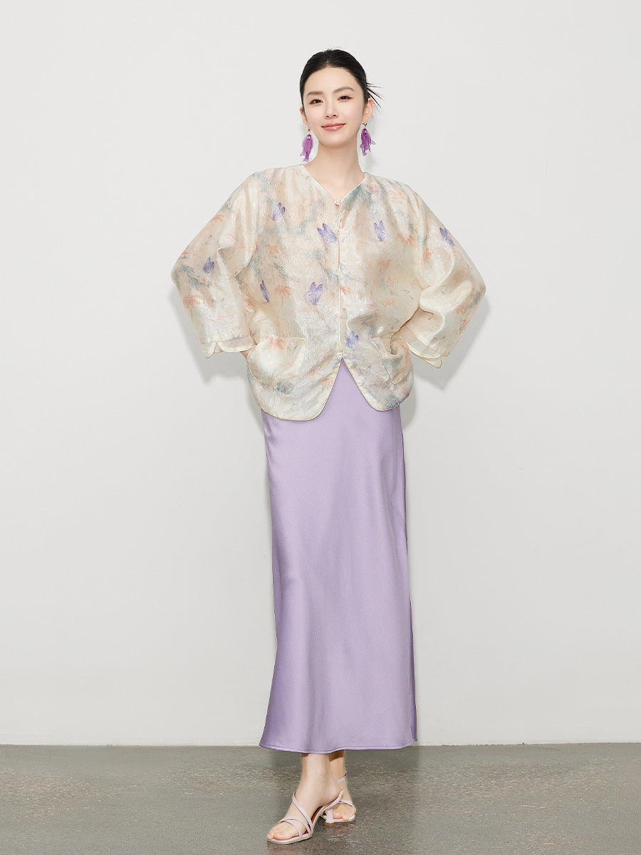 Chic Glossy Satin Mermaid Half Skirt, High-End Design