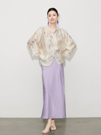 Chic Glossy Satin Mermaid Half Skirt, High-End Design