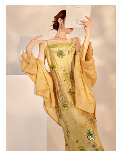 Elegant New Chinese Style High-End Women's Long Sleeve Loose Coat