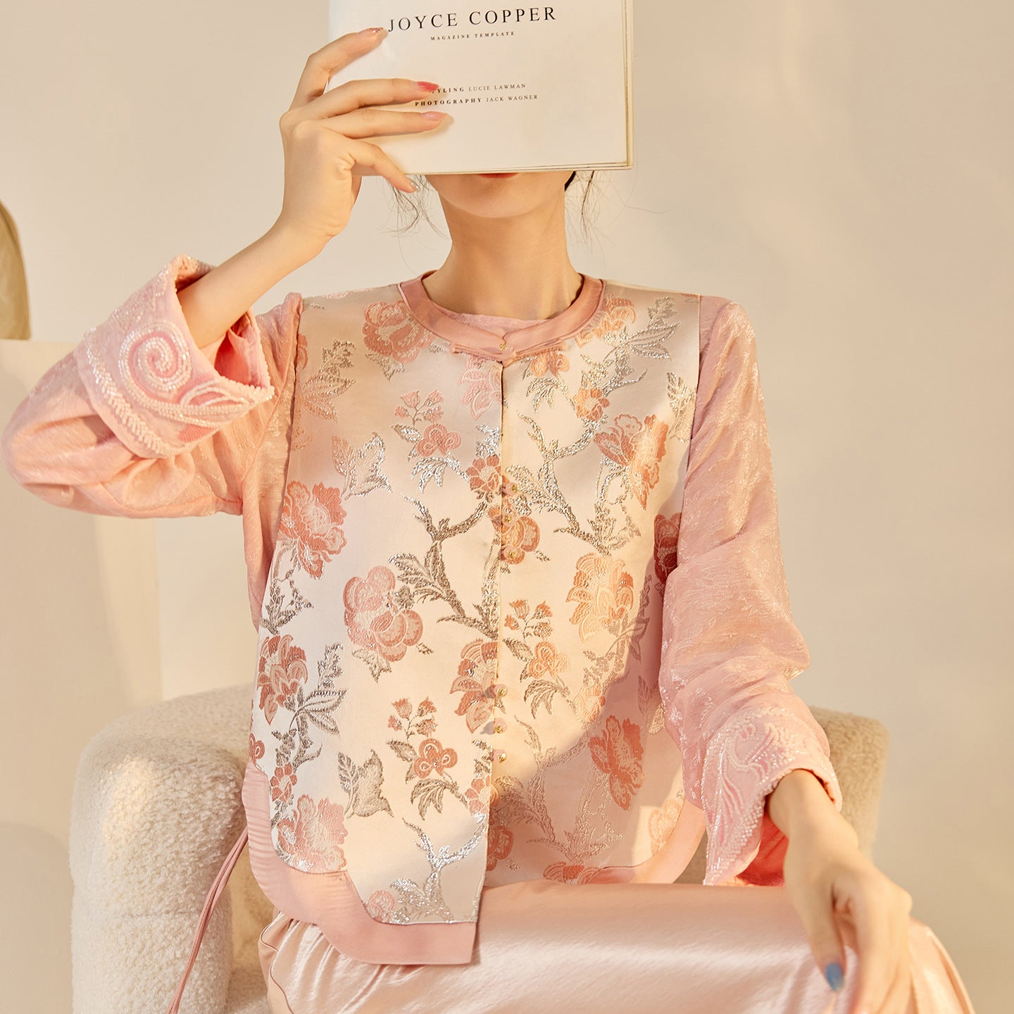 Elegant Jacquard Sleeveless Vest & Skirt Set for Autumn