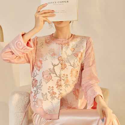 Elegant Jacquard Sleeveless Vest & Skirt Set for Autumn