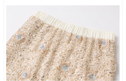 National Style2025Summer New Beaded Embroidery New Chinese Style Sequin Mermaid Skirt Vest Pants Set