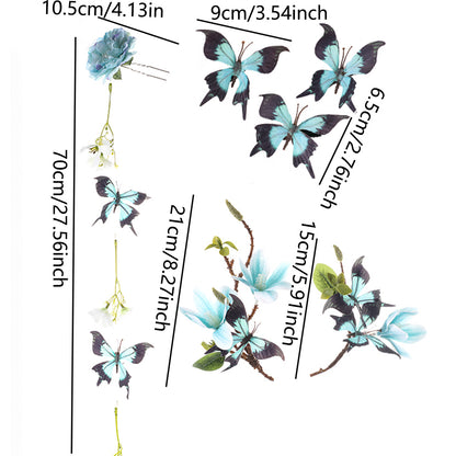 Ancient Style Magnolia Flower Hairpin Fairy Tassel Braided Hanfu Accessory