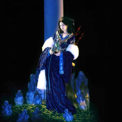 2026 Original Warring States Hanfu – Autumn Winter Large Sleeve Robe